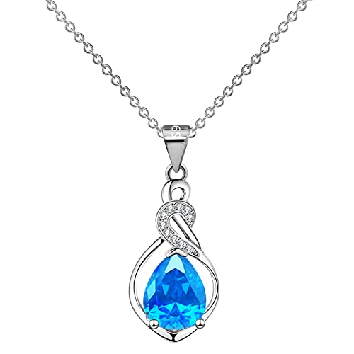 Kette Damen Sterne Mond Im Hawaii Stil Glänzend Gliederkette Braut Mehrschichtige Elegant Kostüm Zubehö Party Silberfarbend Hip-Hop Personalisierte Namenskette Verkürzbar (Blue, One Size) von Tonsee Accessoire