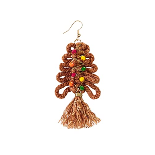 Schmetterling Ohrringe Zirkonia Weihnachtsohrringe für Frauen Weihnachtsohrstecker Weihnachtsbäume Glocken Schneeflocken Ohrringe für Mädchen Ohrringe Mit Offenem Kreis (Brown-9, One Size) von Tonsee Accessoire