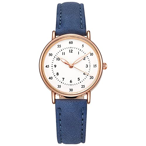 Tonsee Accessoire Damen Analog Quarz Uhr Damen-Edelstahluhr Mode-Damenuhr Vollfunktions-Aussehen Persönlichkeit Damenuhr Digitaluhr Damen Neutral (Blue-b, One Size) von Tonsee Accessoire