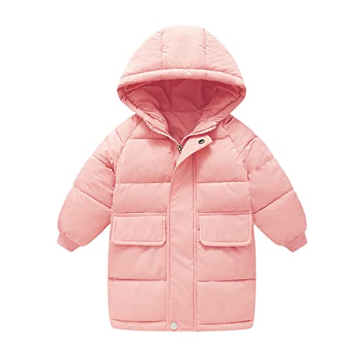 Winterjacke mit Mäntel Kleinkind Kinder Kleine Mädchen Winter Solide Mantel Winddichte Oberbekleidung Mittlere Länge Warme Jacke Daunenmantel Baumwolle Kapuzenwatte Outwear Sicherheitsweste Kinder von Tonsee Accessoire