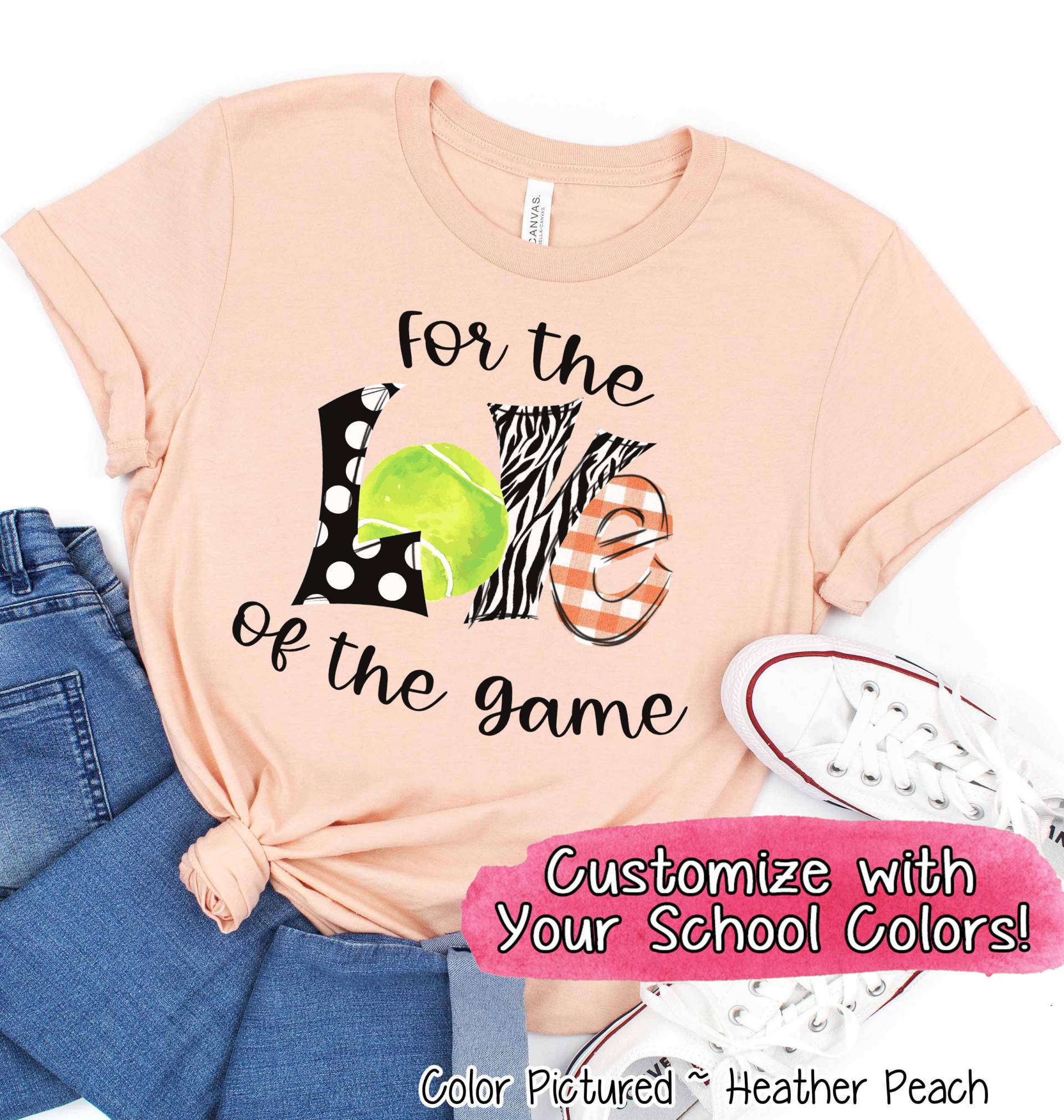 Liebe Des Spiels Tennis Shirt, Mama Trainer Geschenk, Benutzerdefinierte Mädchen Matching Team Shirts von TooCuteCustomDesign