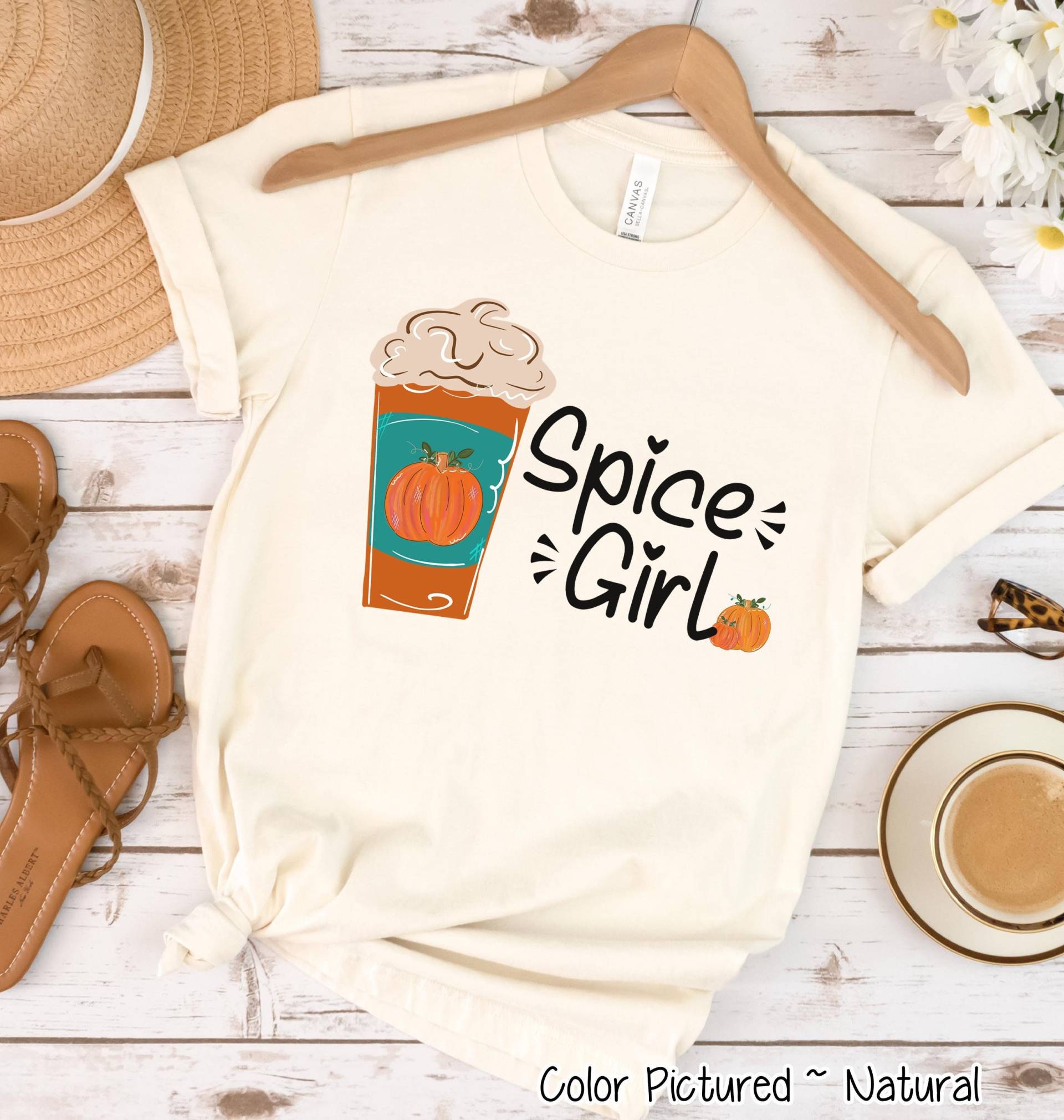 Pumpkin Spice Girl Shirt, Herbst Kaffee Shirt Für Sie, Süße Shirts, Thanksgiving Liebhaber Frauen von TooCuteCustomDesign