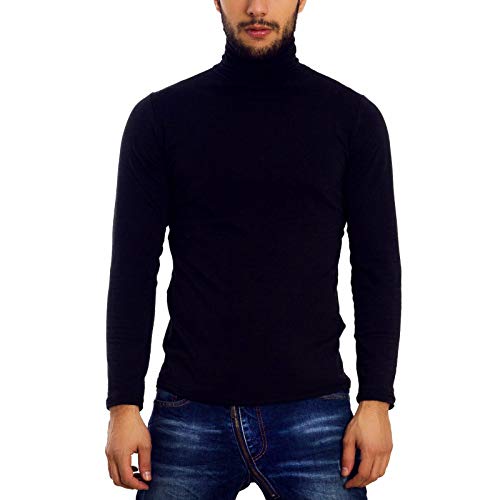 Toocool - Rollkragenpullover für Herren, langärmlig, Sweatshirt, Stehkragen, Slim Fit LO-A6957, blau, XXXL von Toocool