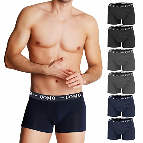 Toocool Stock 6 Stück Boxershorts Herren Unterhosen Basic Unterwäsche Baumwolle Lotto F1012-6, mehrfarbig, XXXXXL von Toocool