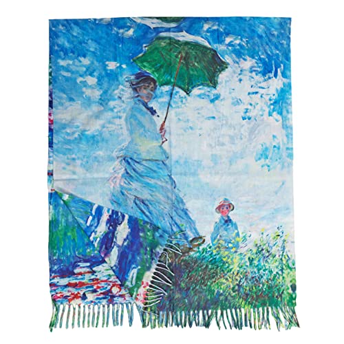 Toocool Unisex Stola Schal Klimt Van Gogh Kandinsky Monet Halstuch Schal A001, Damen mit Regenschirm, Einheitsgröße von Toocool