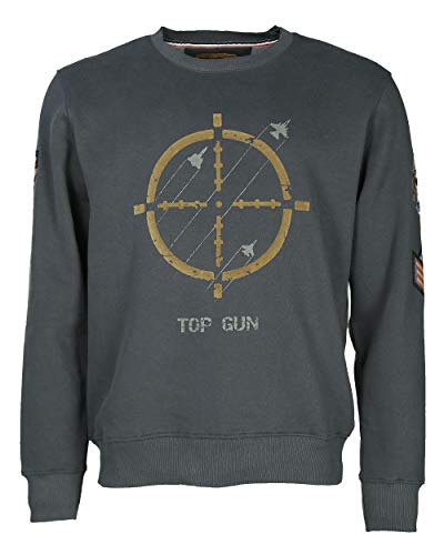 Top Gun Herren Sweater Target Disc Tg20191028 Dusty Petrol,XL von Top Gun