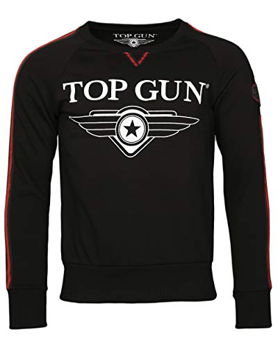 Top Gun Herren Sweatshirt Streak Tg20191013 Black,L von Top Gun