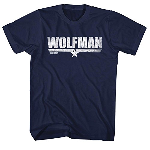 Top Gun - Herren Wolfman T-Shirt, Large, Navy von Top Gun