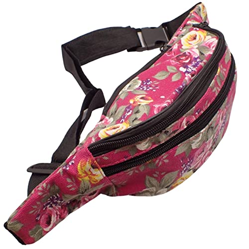 Topkids Accessories Mode Bauchtaschen Floral Bauchtaschen für Damen Reisetasche, Frauen, Damen, Herren, Blumenmuster in Pink, Einheitsgröße, Bauchtasche von Topkids Accessories