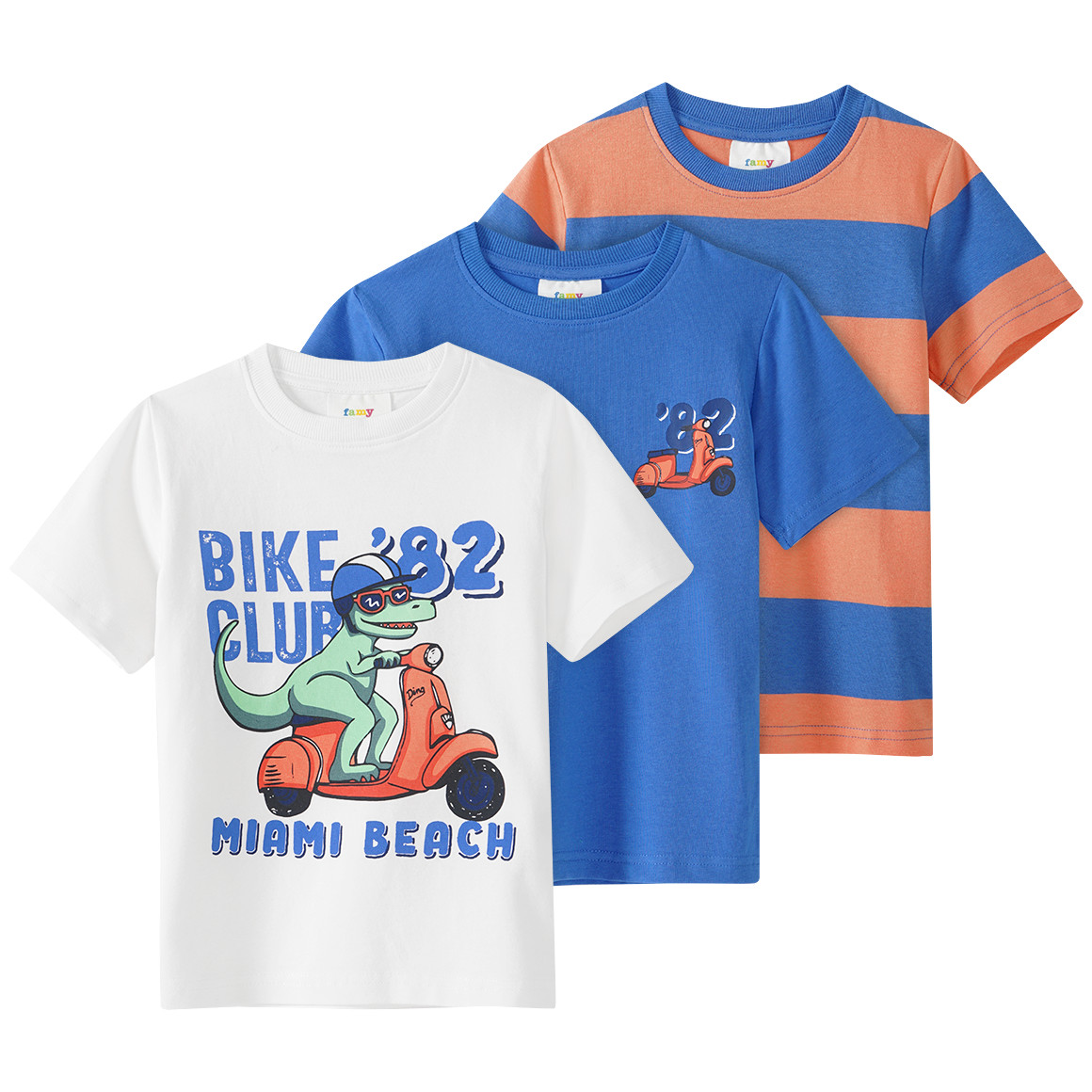 3 Jungen T-Shirts in verschiedenen Dessins 3 Jungen T-Shirts in verschiedenen Dessins von Topolino