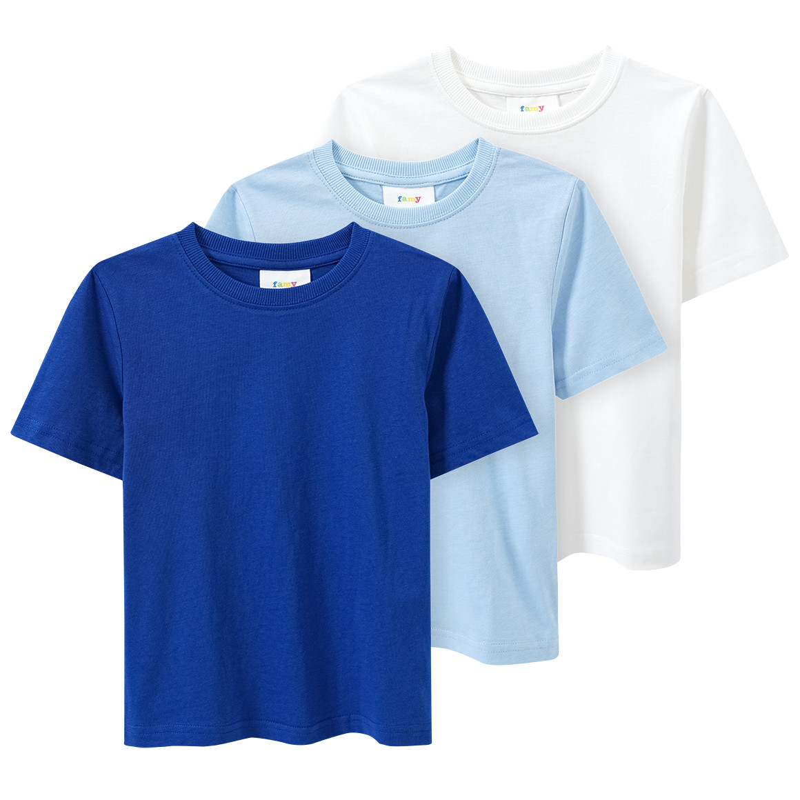 3 Jungen T-Shirts unifarben 3 Jungen T-Shirts unifarben von Topolino