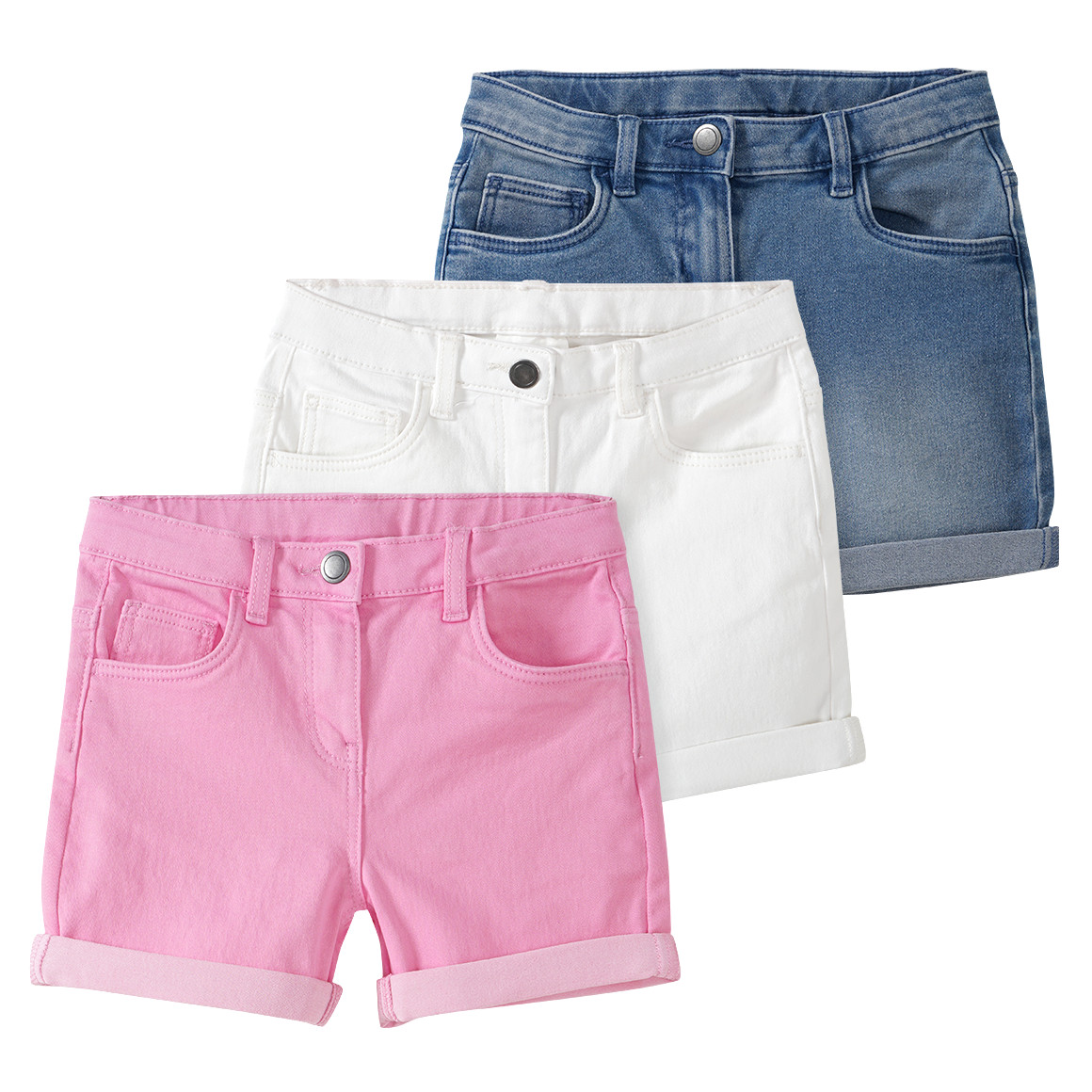 3 Mädchen Jeansshorts im Five-Pocket-Style 3 Mädchen Jeansshorts im Five-Pocket-Style von Topolino