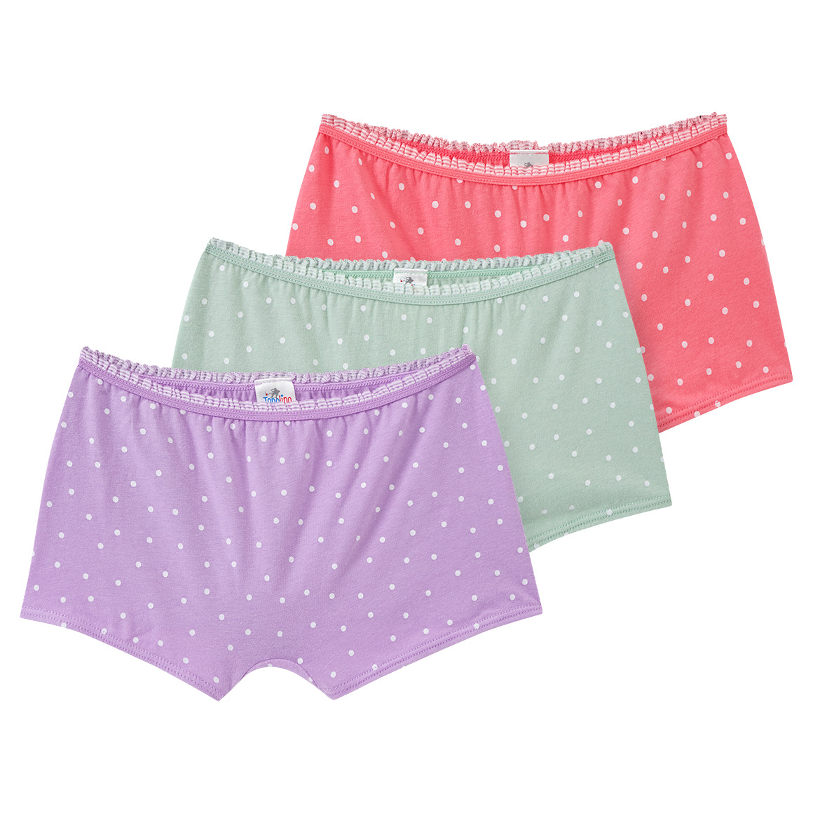 3 Mädchen Pantys mit weißen Punkten 3 Mädchen Pantys mit weißen Punkten von Topolino