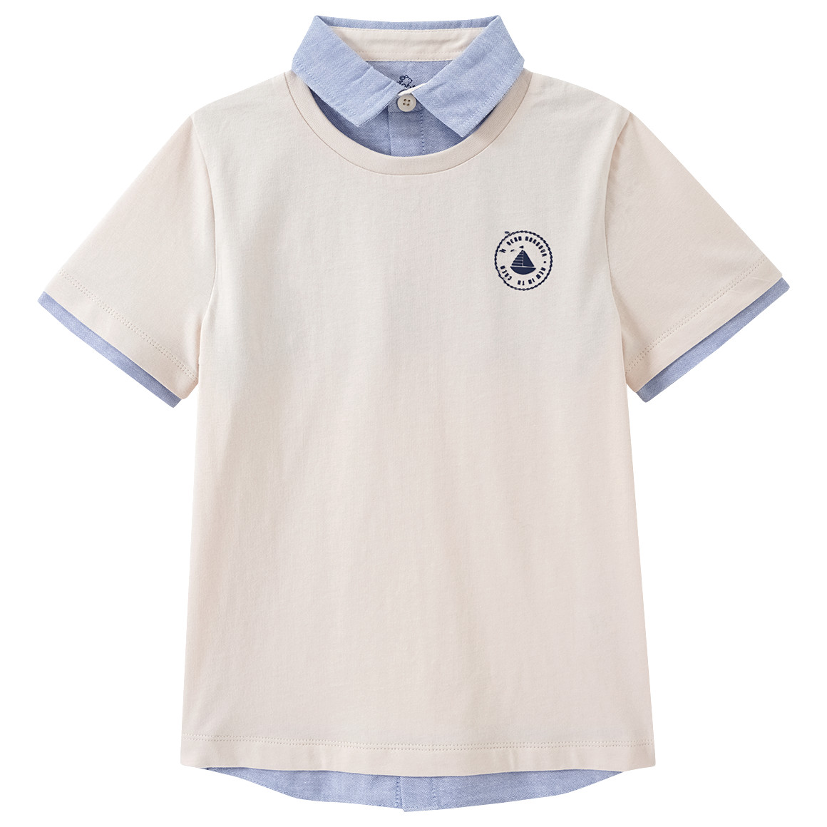 Jungen T-Shirt mit Polo-Einsatz Jungen T-Shirt mit Polo-Einsatz von Topolino