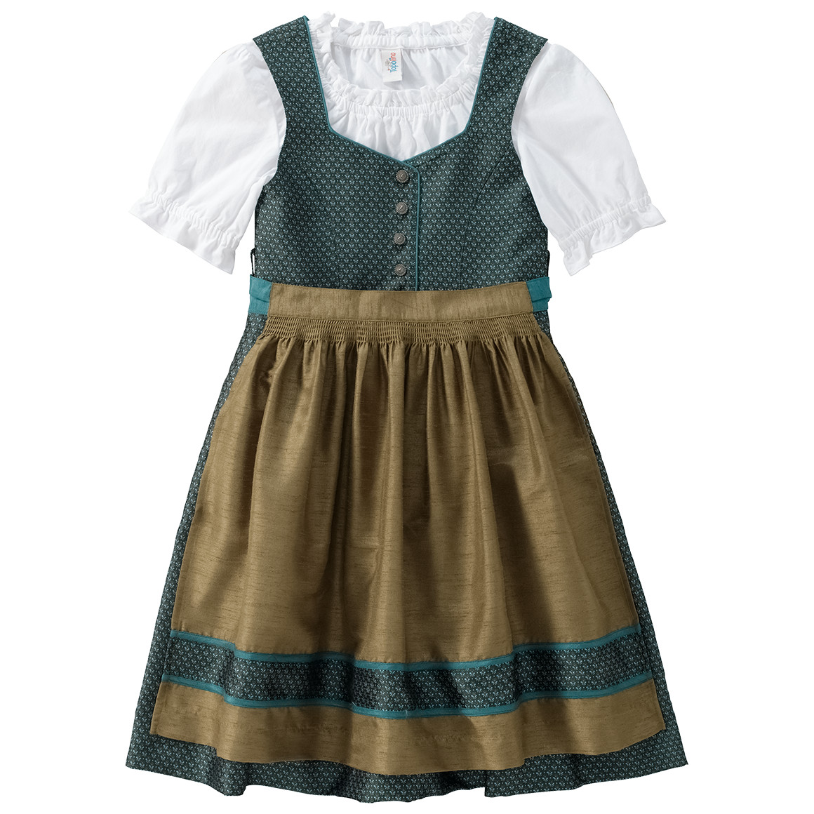 Mädchen Dirndl mit Jacquard-Muster Mädchen Dirndl mit Jacquard-Muster von Topolino