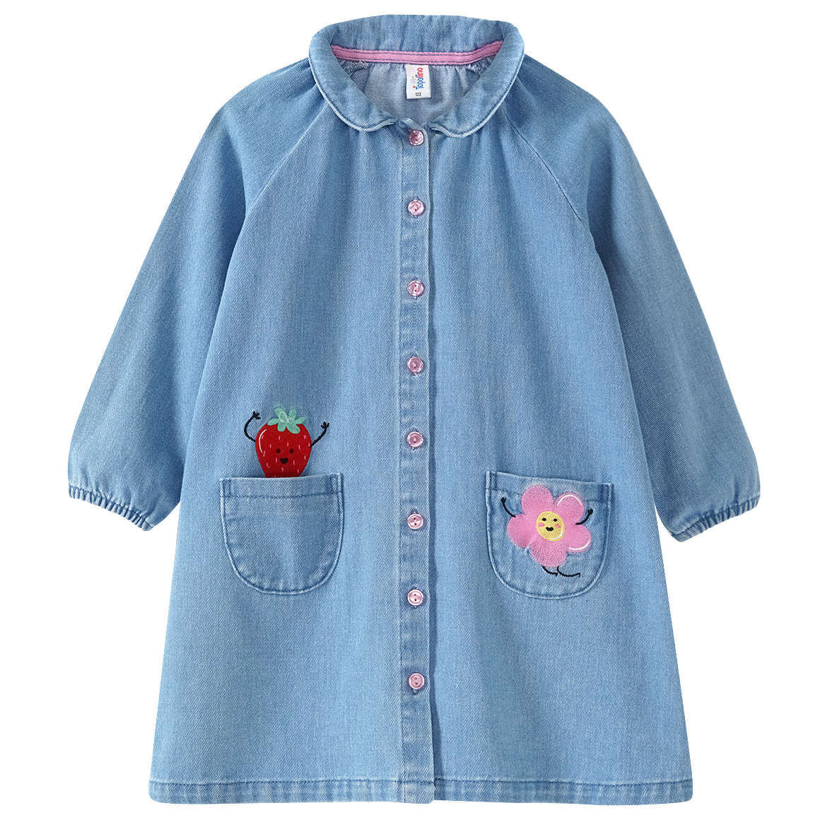 Mädchen Jeanskleid mit Stickereien Mädchen Jeanskleid mit Stickereien von Topolino