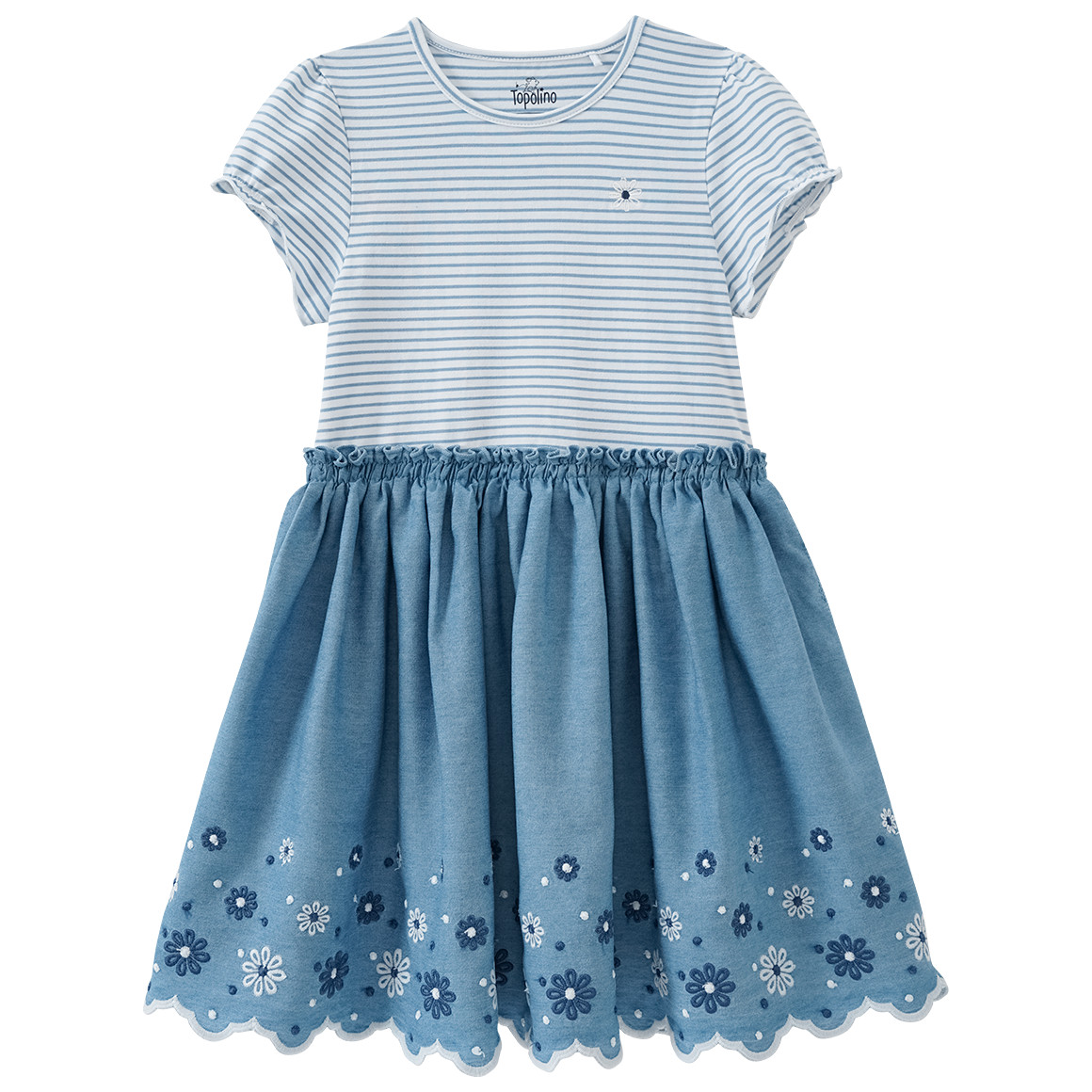 Mädchen Kleid mit Blumen-Stickerei Mädchen Kleid mit Blumen-Stickerei von Topolino