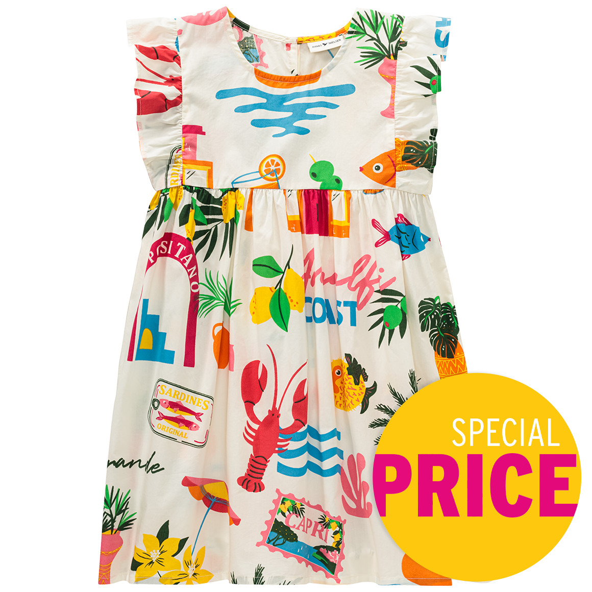 Mädchen Kleid mit Urlaubs-Motiven Mädchen Kleid mit Urlaubs-Motiven von Topolino