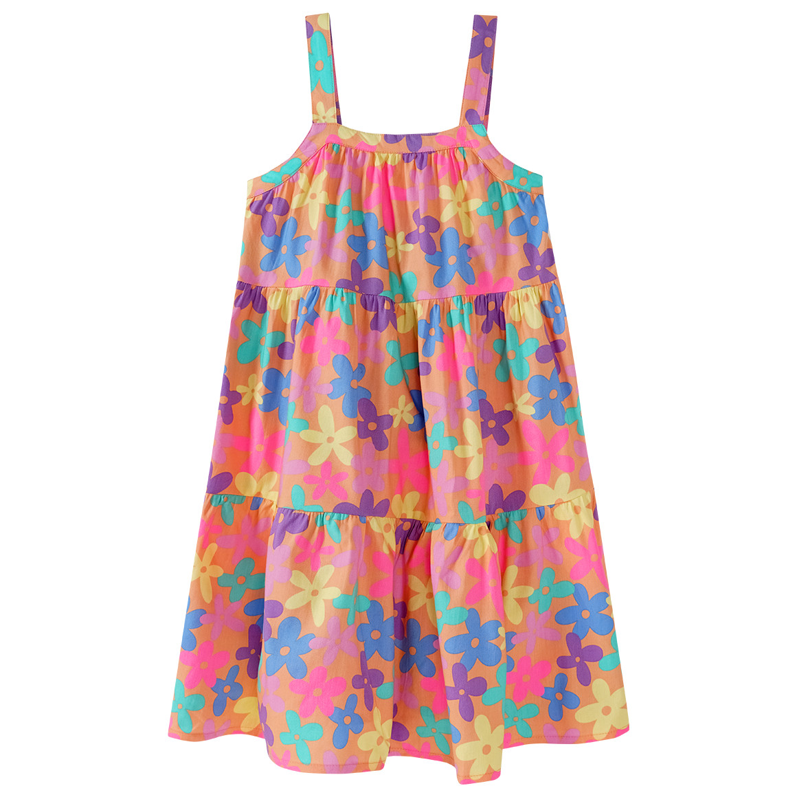 Mädchen Kleid mit bunten Blumen Mädchen Kleid mit bunten Blumen von Topolino