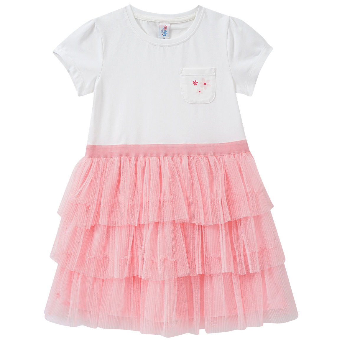Mädchen Kleid mit gestuftem Tüllrock Mädchen Kleid mit gestuftem Tüllrock von Topolino