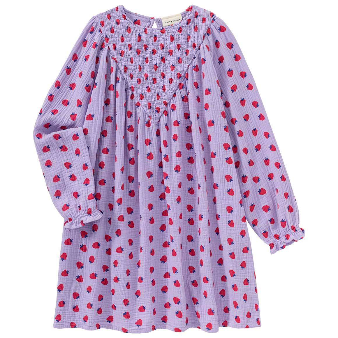 Mädchen Musselin-Kleid mit Erdbeer-Allover Mädchen Musselin-Kleid mit Erdbeer-Allover von Topolino