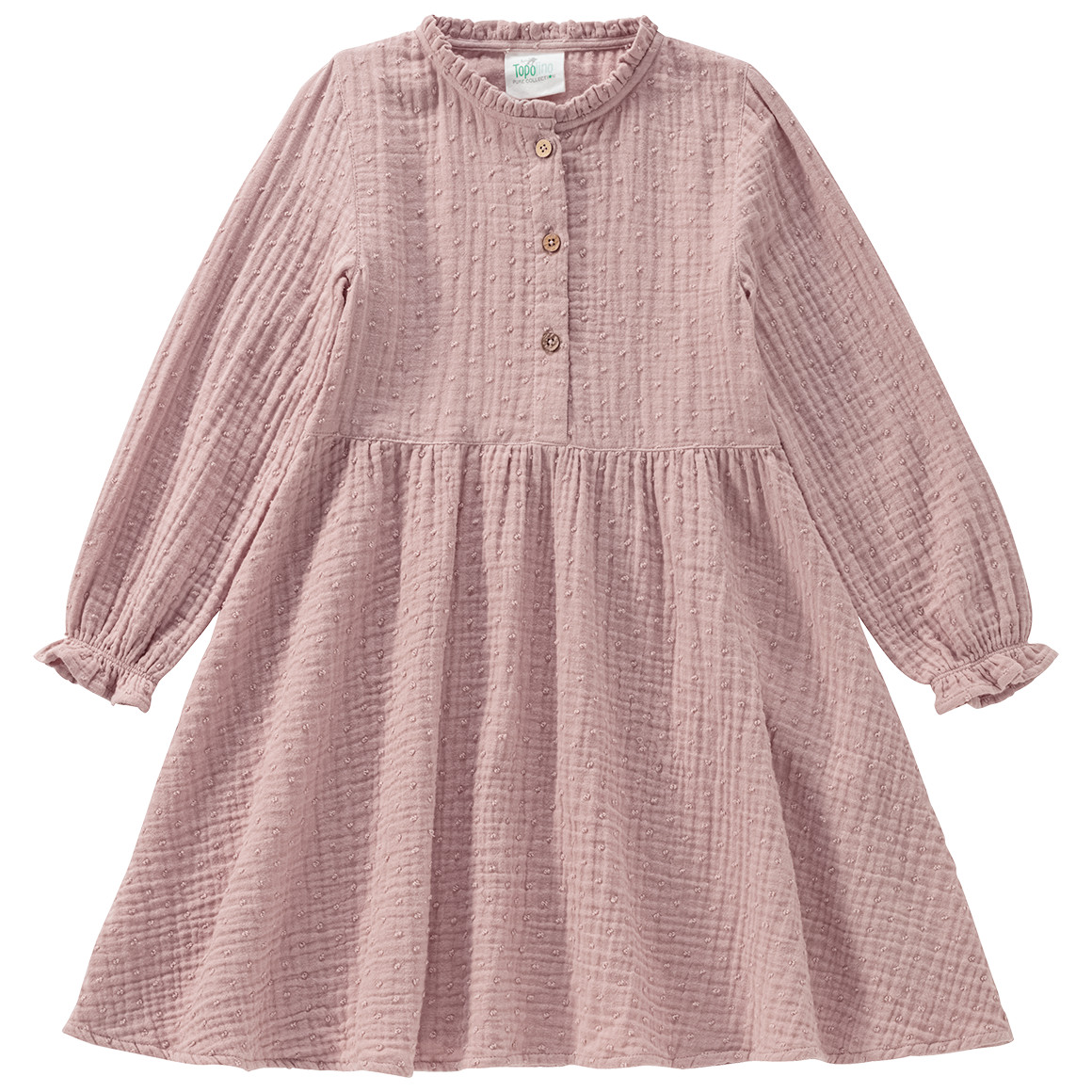 Mädchen Musselin-Kleid mit Strukturmuster Mädchen Musselin-Kleid mit Strukturmuster von Topolino