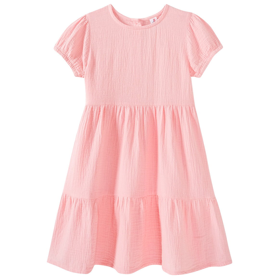 Mädchen Musselin-Kleid mit kurzen Ärmeln Mädchen Musselin-Kleid mit kurzen Ärmeln von Topolino