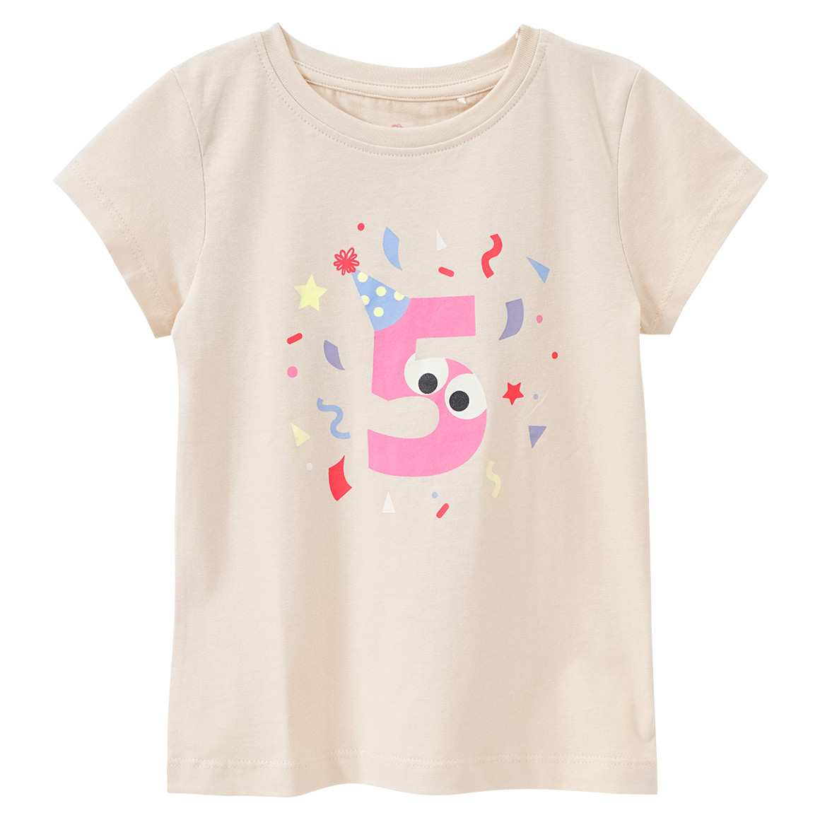 Mädchen T-Shirt mit Geburtstagszahl 5 Mädchen T-Shirt mit Geburtstagszahl 5 von Topolino