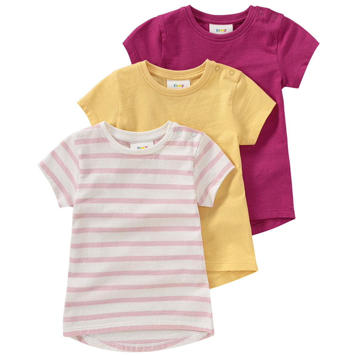 3 Baby T-Shirts in verschiedenen Dessins von Topomini