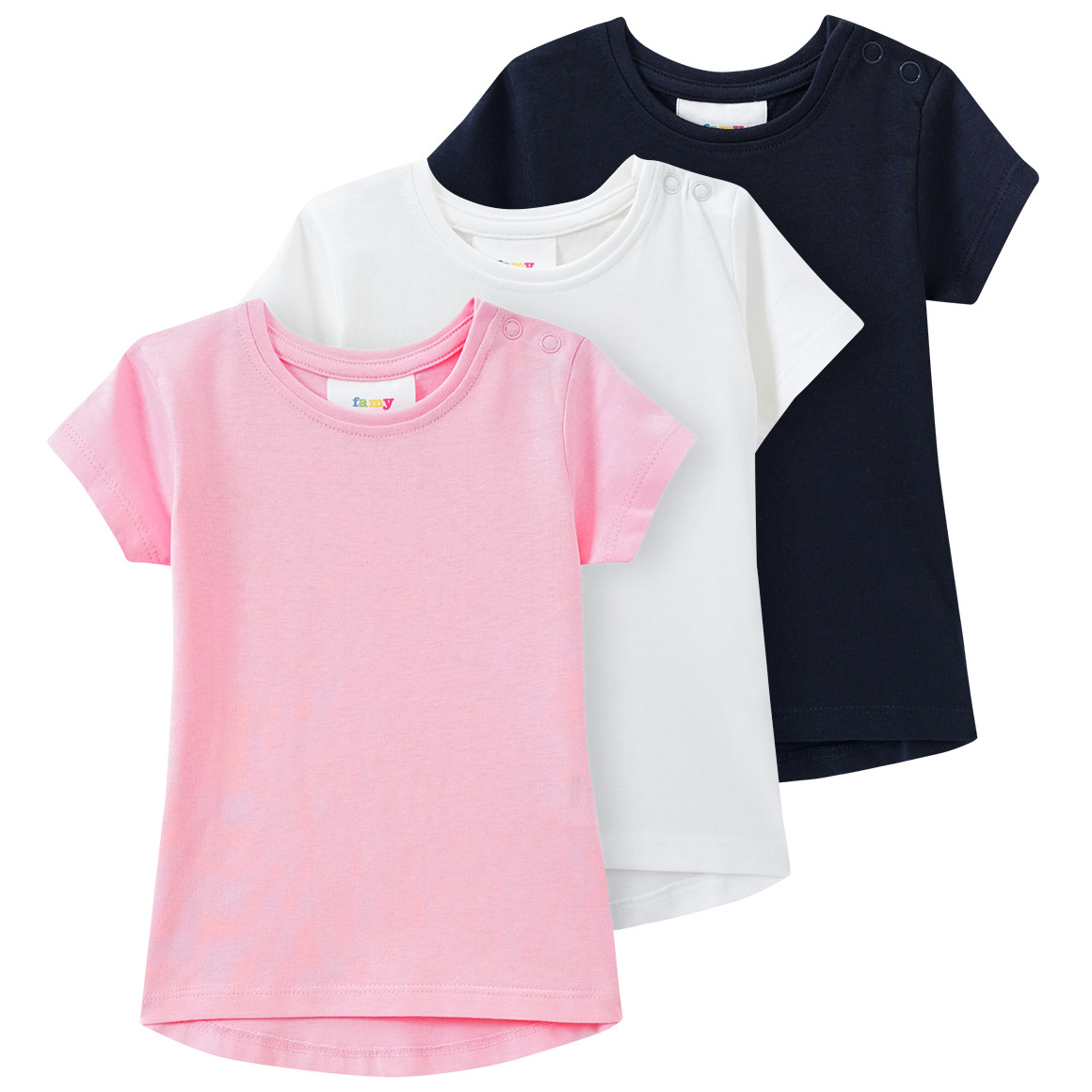 3 Baby T-Shirts unifarben von Topomini