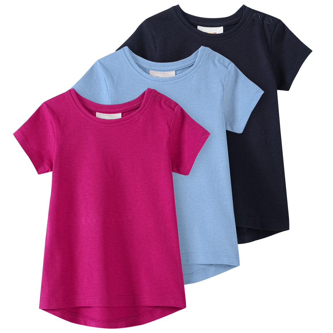 3 Baby T-Shirts unifarben von Topomini