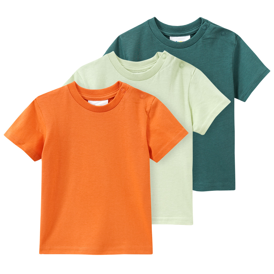 3 Baby T-Shirts unifarben von Topomini