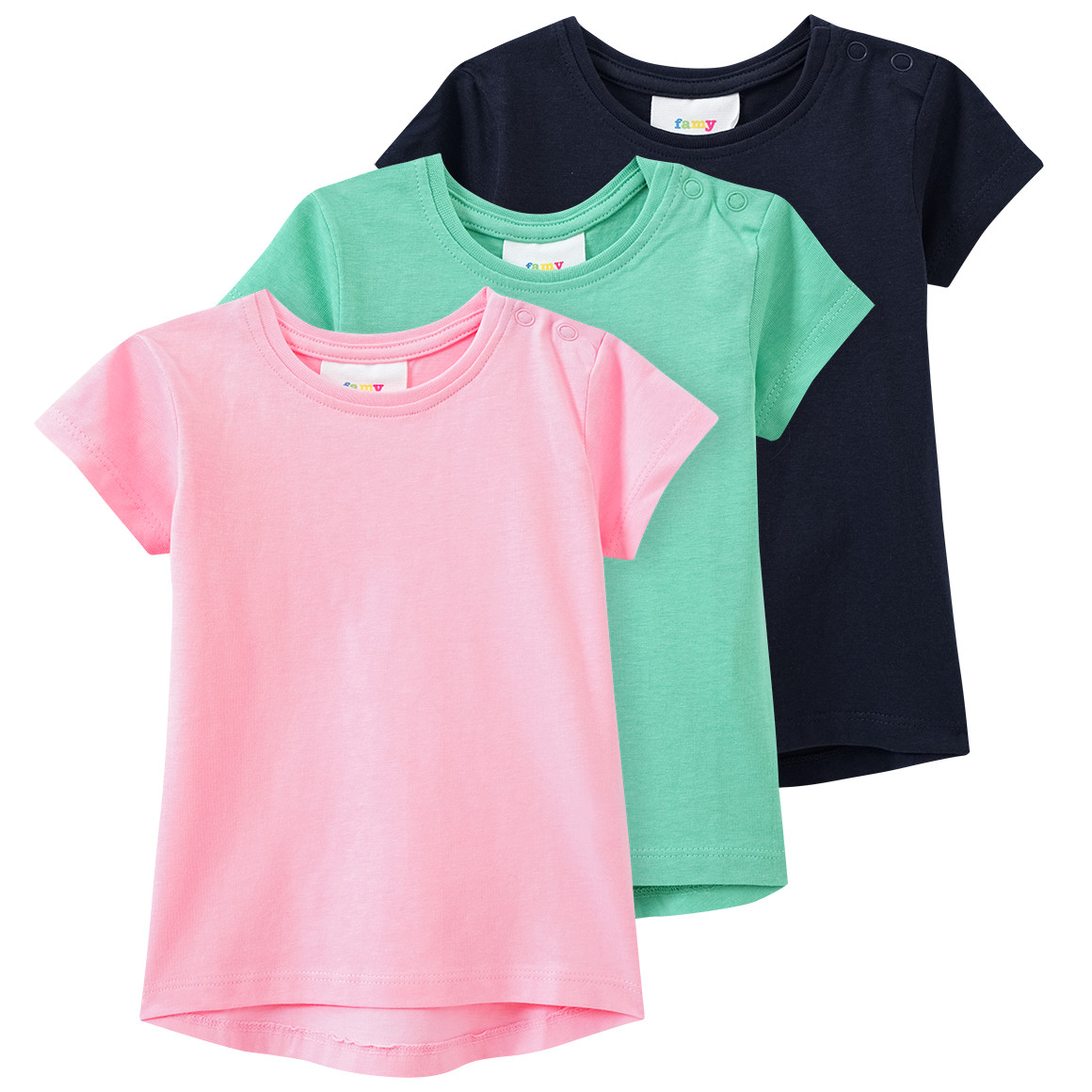 3 Baby T-Shirts unifarben von Topomini