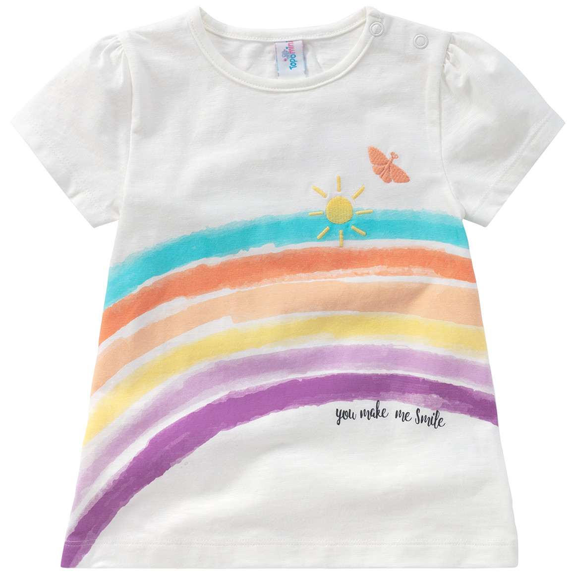 Baby T-Shirt mit Regenbogen-Motiv von Topomini
