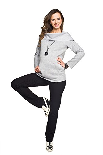 Torelle Maternity Wear Bequeme Schwangerschaftshose, Baumwolle, Modell: Fitness Slim, schwarz, M von Torelle Maternity Wear