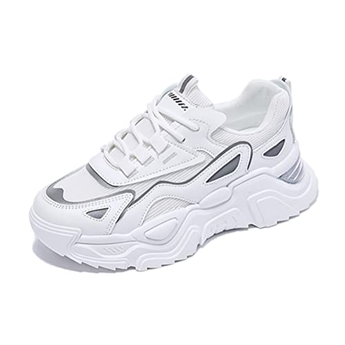 Damen Sneakers Plattform Outdoor Casual Sportschuhe Schnüren Frühling Herbst Damen Atmungsaktive Turnschuhe von Toride