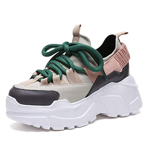 Damen Clunky Sneakers Frühling Herbst Athletik Schuhe Plattform Outdoor Casual Sport Gym Schuhe Schnüren Chunky Trainer Schuhe von Toride