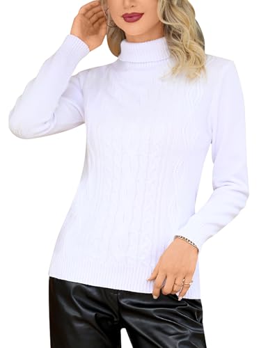 Totatuit Pullover Damen Basic Strickpullover Slim Fit Oberteile Elegant für Herbst und Winte von Totatuit