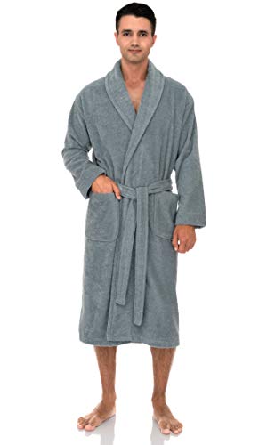 TowelSelections Herren-Bademantel, luxuriös, weiche Baumwolle, Frottee-Bademantel für Herren, Steinbruch (Quarry), Large-X-Large von TowelSelections