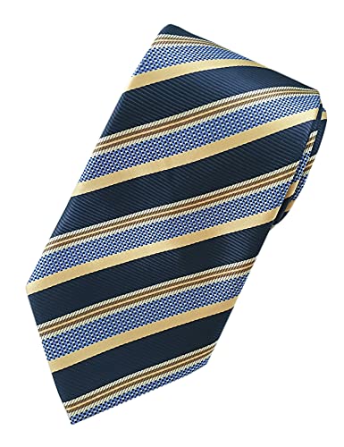 Towergem Extra lange Blau/gold Streifen Krawatte XL 160 cm lange Geschäftsanzug Herren Krawatte Towergem Extra lange Blau/gold Streifen Krawatte XL 160 cm lange Geschäftsanzug Herren Krawatte von Towergem