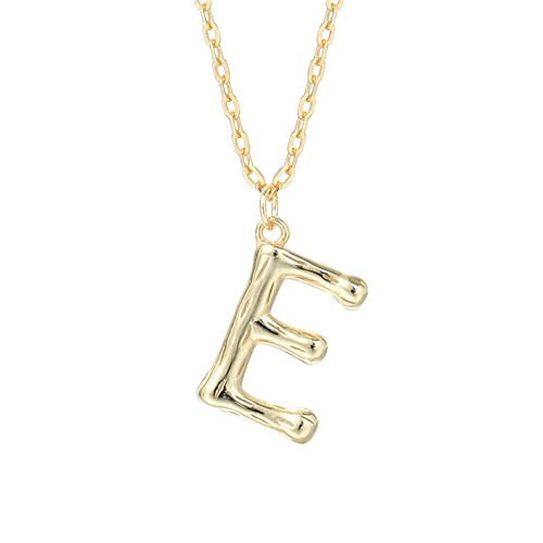 Townshine Halskette mit Initialen-Anhänger, goldgefüllt, 925er Sterlingsilber, zarter Buchstaben-Choker, Valentinstagsgeschenk für Frauen, Mädchen, Liebhaber, Sterling Silber, Kein Edelstein von Townshine