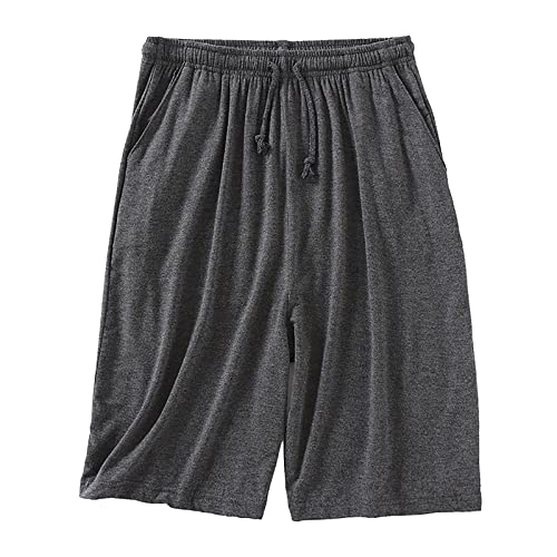 Kurze Sport und Freizeit Hose für Herren, Kordelzug/Elastische Jogginghose Trainingshose mit Reißverschluss Taschen - Fürs Training, Sport, Fitness, Laufen und Gym A2-Dunkelgrau,5XL von ToySdeal