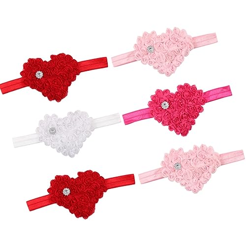 Toyvian 6St elastische Haargummis für Babys Party-Baby-Foto-Requisiten baby kopfschmuck haarschmuck Stirnband baby kopftuch Haarband für baby Liebe Geld Schal Kopfbedeckung neugeboren von Toyvian