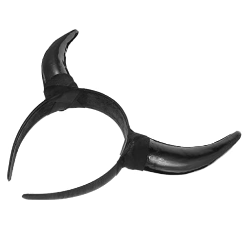 Toyvian 1stk Stirnband Aus Horn Halloween-haarschmuck Ochsenhaarreifen Tierische Cosplay-hörner Gotischer Kuhhornreifen Deluxe-kostümhörner Haarreif Aus Hornohr Foto Plastik Croissant Kind von Toyvian