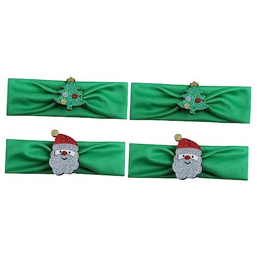 Toyvian Grüne Haaraccessoires 4 Stück Haarschmuck Weihnachtskopfschmuck Weihnachtsbaum Schal Baby Haarbänder Für Babys von Toyvian