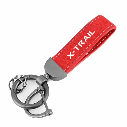TrUkd Auto Schlüsselanhänger Leder metall Kompatibel mit für Nissan X-TRAIL - Geschenk für Männer Frauen Autozubehör,S-C von TrUkd