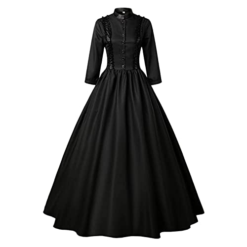 Trailrest Halloween Kostüm Damen Teufel Korsett Mittelalter Karneval Kostüme Sexy Kleid Schwarz Sexy Kostüme Für Damen Cocktailkleider Mit Jacke Abendkleider Dresses for Women von Trailrest