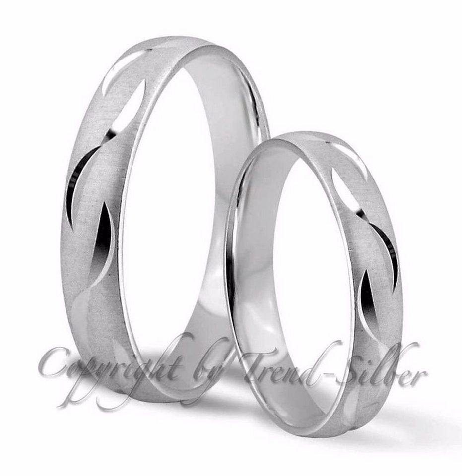 Trauringe123 Trauring Hochzeitsringe Verlobungsringe Trauringe Eheringe Partnerringe aus 925er Silber, J41x von Trauringe123