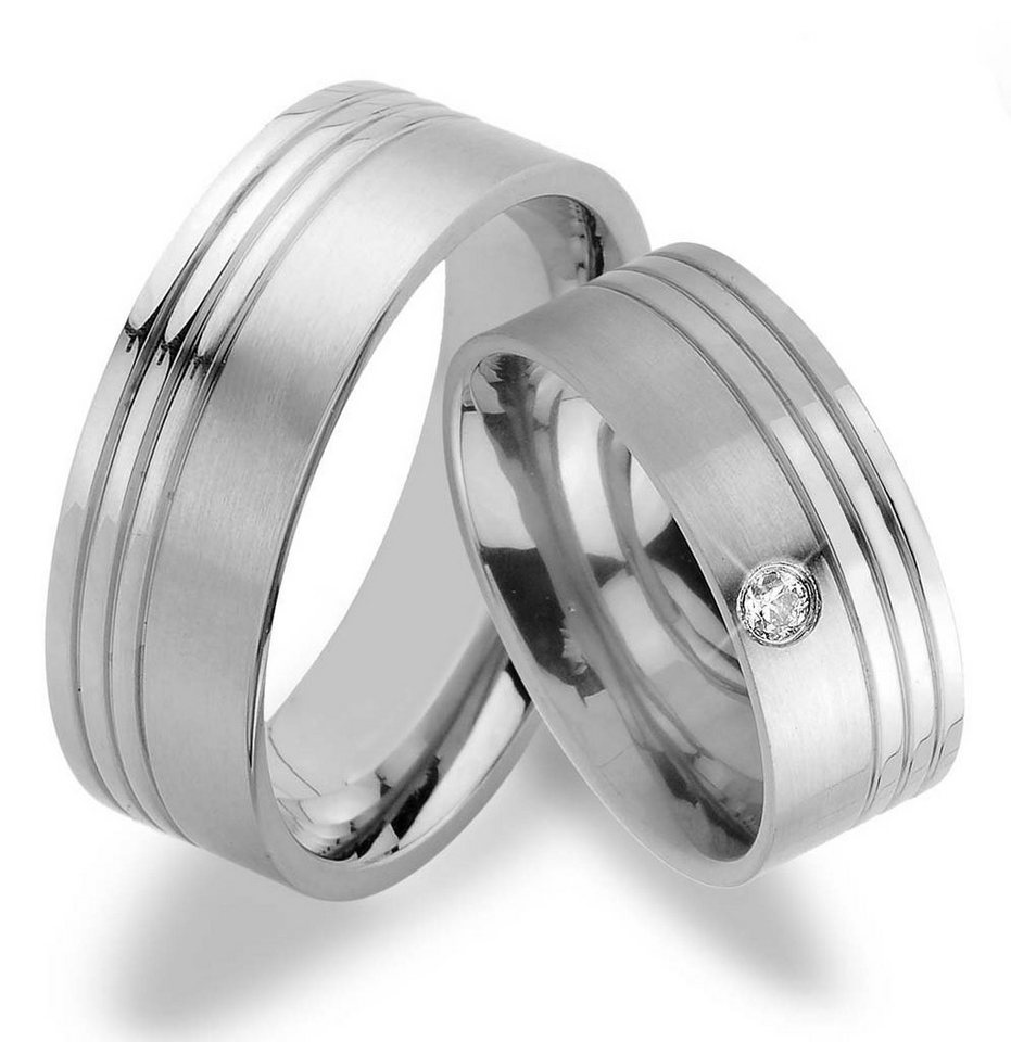 Trauringe123 Trauring Hochzeitsringe Verlobungsringe Trauringe Eheringe Partnerringe aus Edelstahl trend-steel, JE31 von Trauringe123