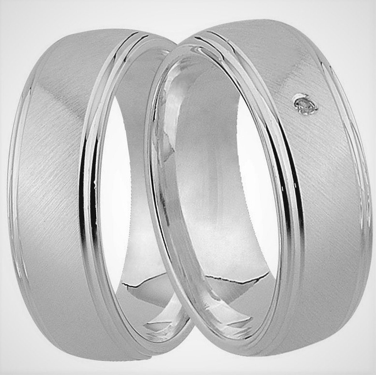 Trauringe123 Trauring Hochzeitsringe Verlobungsringe Trauringe Eheringe Partnerringe mit Stein, Silber 925, J29 von Trauringe123